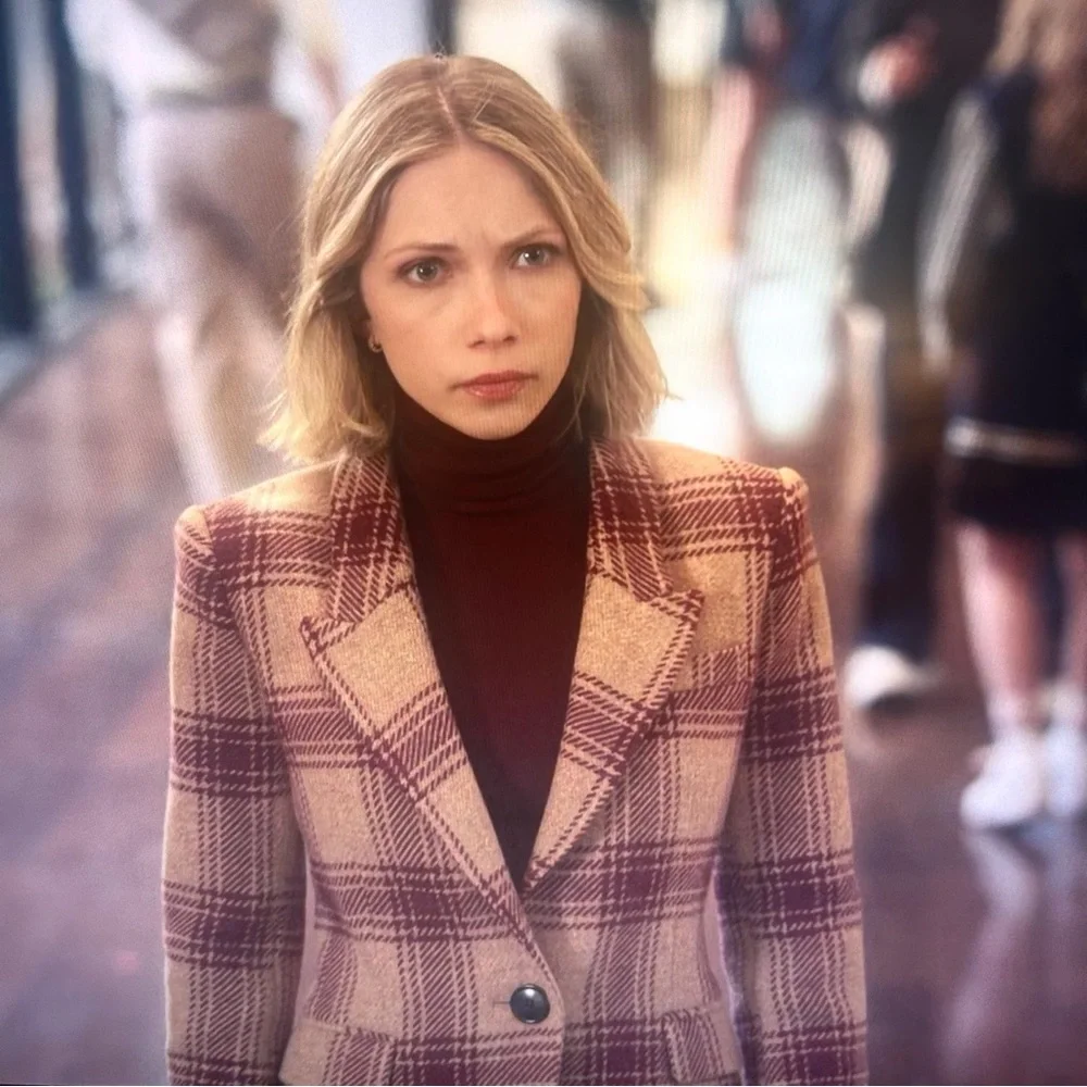Gossip Girl Screen Worn ASO Isabel Marant Étoile Kerstin Wool Plaid Blazer 34